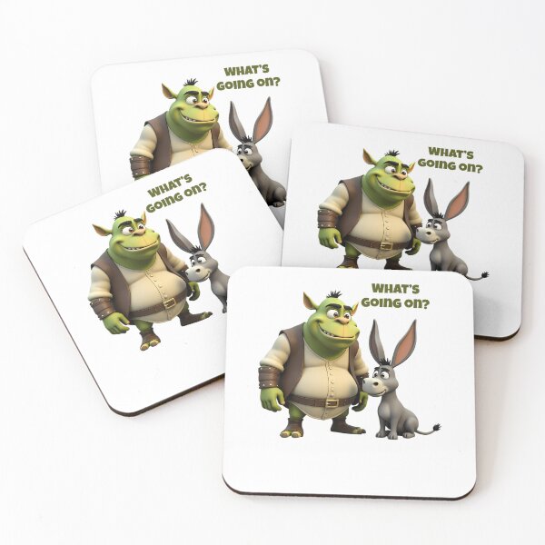 Item preview, Shrek And Donkey  Funny Cartoon Duo Meme Style designed and sold by HenriPfeiffone.