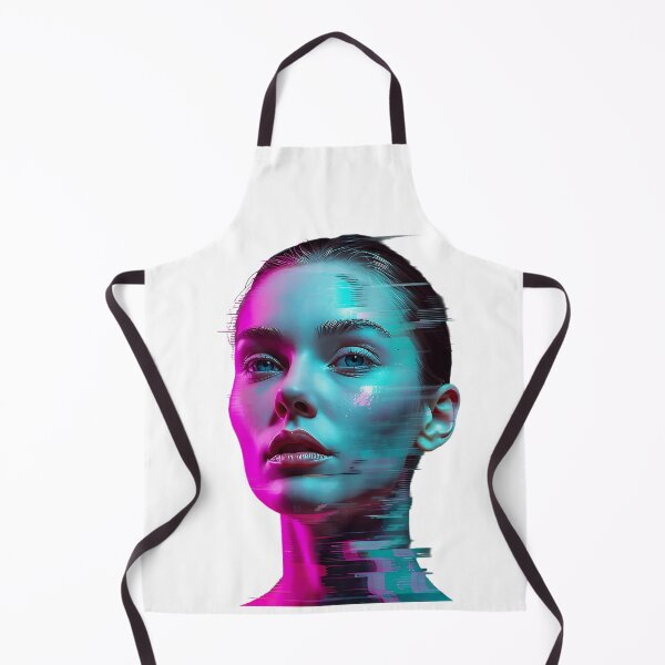 Item preview, Futuristic Glitch Portrait – Neon Cyber Aesthetic Art designed and sold by bgrzblkdigital.