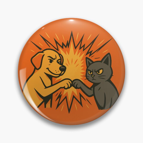 Item preview, Dog Cat Fist Bump Funny Best Friends designed and sold by SillyPawsStudio.