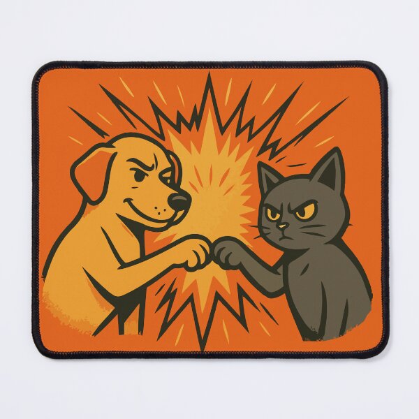 Item preview, Dog Cat Fist Bump Funny Best Friends designed and sold by SillyPawsStudio.