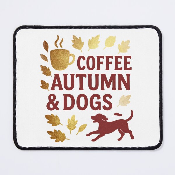 Item preview, Fall Coffee and Dog Lover Typography designed and sold by olenapetol.
