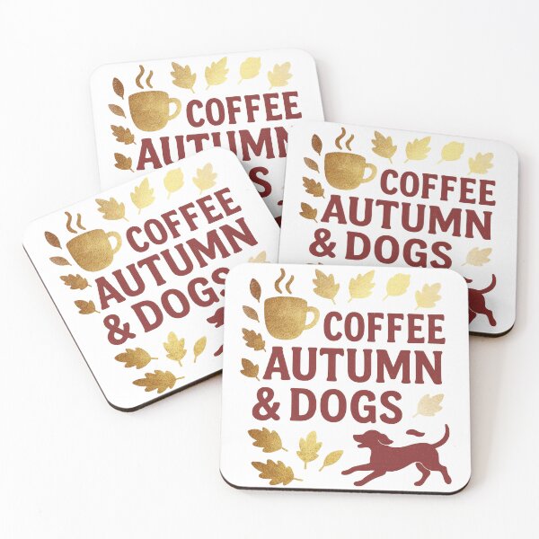 Item preview, Fall Coffee and Dog Lover Typography designed and sold by olenapetol.