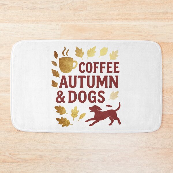 Item preview, Fall Coffee and Dog Lover Typography designed and sold by olenapetol.