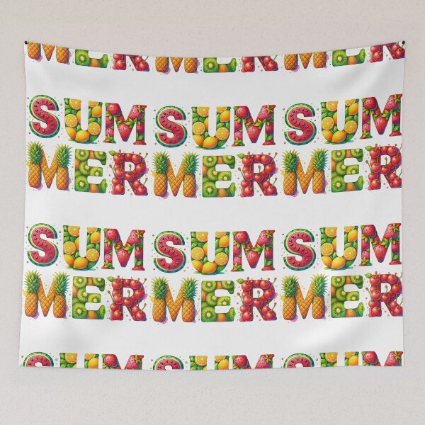 Item preview, Colorful Summer Fruit Typography Design designed and sold by ArtfulWeave.