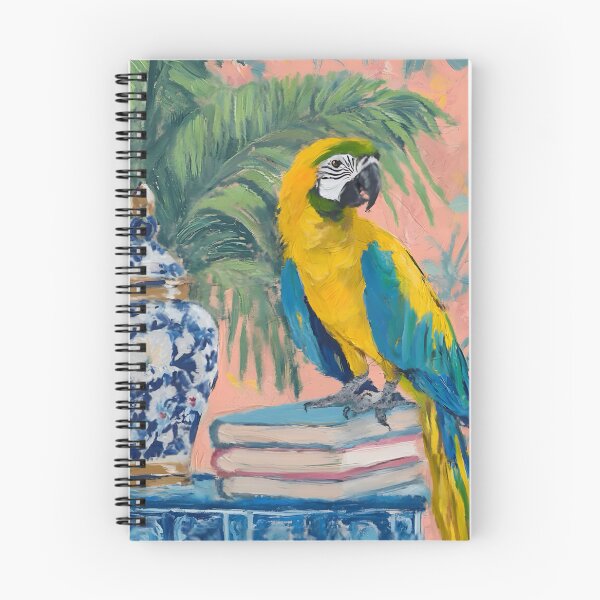 Item preview, Macaw and ginger jar oil painting designed and sold by SophieClimaArt.