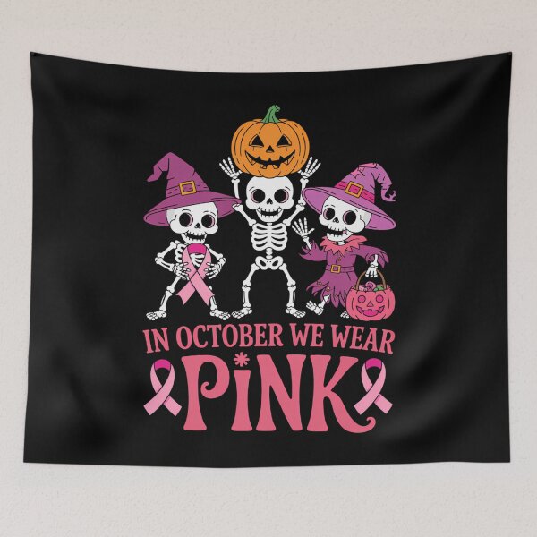 Item preview, Skeleton Support Witch Ribbon Breast Cancer Halloween designed and sold by blueyeeti.