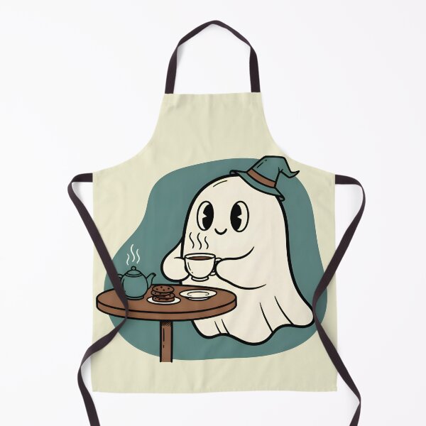 Item preview, Cozy Ghost Tea Time – Cute Spooky Halloween Art designed and sold by Imaginationbeyond.