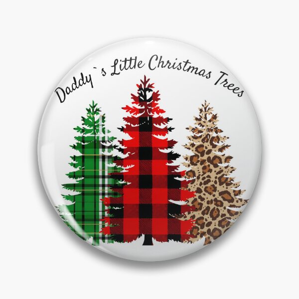 Item preview, Daddy's Little Christmas Trees (3)  | Plaid Leopard Print Dad of Three Matching Gift designed and sold by -justb-.