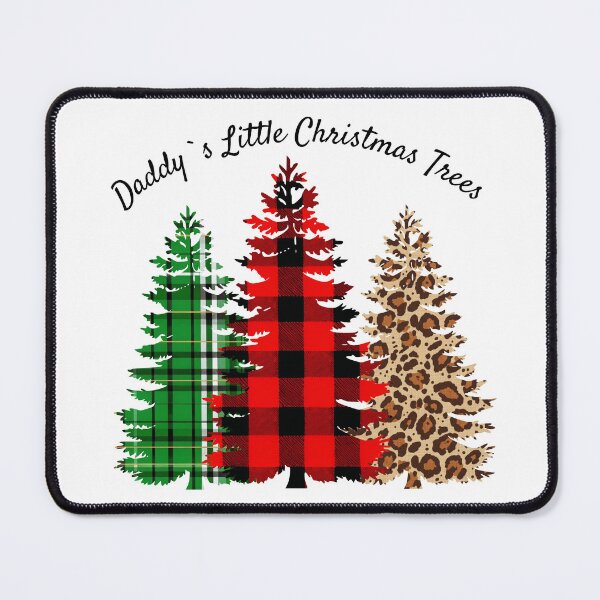 Item preview, Daddy's Little Christmas Trees (3) | Plaid Leopard Print Dad of Three Matching Gift designed and sold by -justb-.