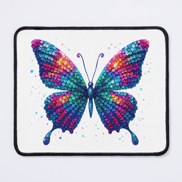 Item preview, Colorful Sequin Butterfly with Galaxy Effect Design designed and sold by ArtfulWeave.