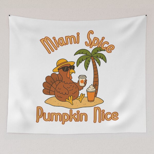 Item preview, Miami Spice and Pumpkin Nice- Funny Happy Thanksgiving Holiday designed and sold by Globalcitytees.