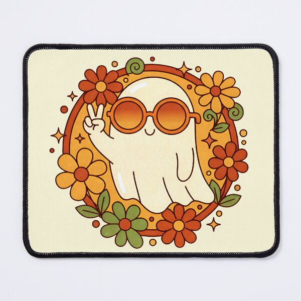 Item preview, Groovy Ghost – Retro Flower Power Halloween Vibes designed and sold by Imaginationbeyond.