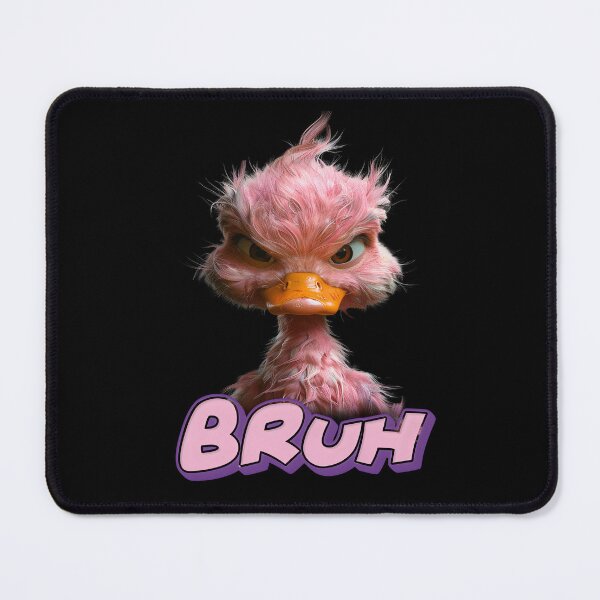 Item preview, "BRUH." Unhappy 3D Pink Duck designed and sold by WHITE FLAME PRINTS.