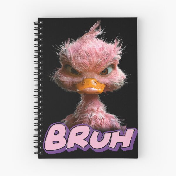 Item preview, "BRUH." Unhappy 3D Pink Duck designed and sold by WHITE FLAME PRINTS.