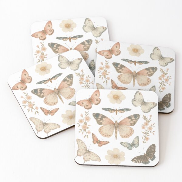 Item preview, Vintage Botanical Butterfly and Flower Collage Design designed and sold by ArtfulWeave.
