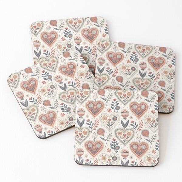 Item preview, Floral Heart Motifs designed and sold by Shuga-Design.
