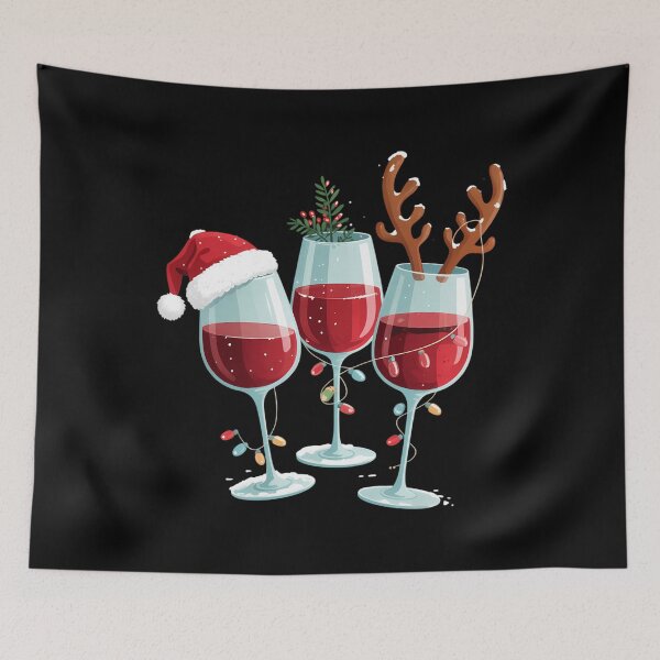 Item preview, Wine Christmas Santa Xmas Reindeer designed and sold by CookWorldLaughs.