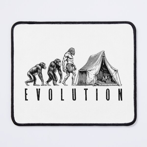 Item preview, Camping Camper Tent Evolution Funny Man Ape Neanderthal designed and sold by GrandeDuc.