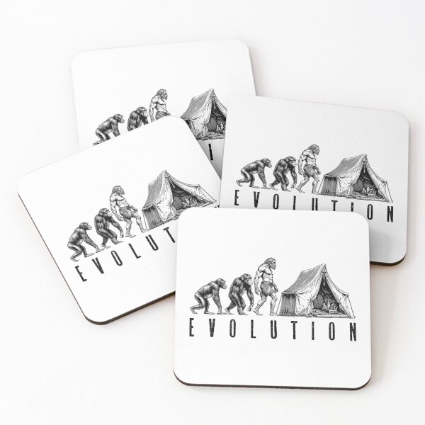 Item preview, Camping Camper Tent Evolution Funny Man Ape Neanderthal designed and sold by GrandeDuc.