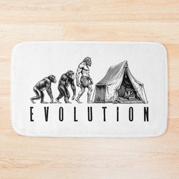 Item preview, Camping Camper Tent Evolution Funny Man Ape Neanderthal designed and sold by GrandeDuc.