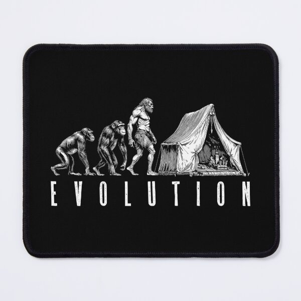 Item preview, Camping Camper Tent Evolution Funny Man Ape Neanderthal designed and sold by GrandeDuc.