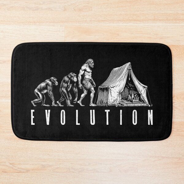 Item preview, Camping Camper Tent Evolution Funny Man Ape Neanderthal designed and sold by GrandeDuc.