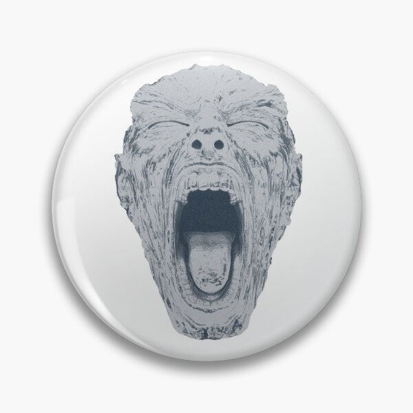 Item preview, Silver screaming head horror sculpture designed and sold by olenapetol.
