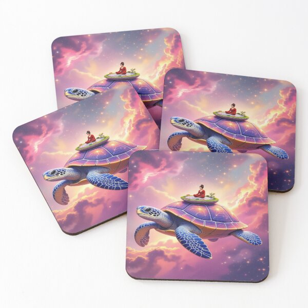 Item preview, Flying Turtle Meditation – cosmic serenity meets fantasy & surreal vibes above the stars designed and sold by FotoworldEdel.