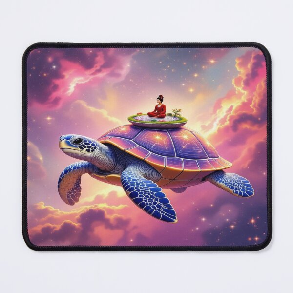 Item preview, Flying Turtle Meditation – cosmic serenity meets fantasy & surreal vibes above the stars designed and sold by FotoworldEdel.