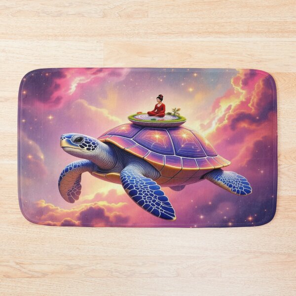 Item preview, Flying Turtle Meditation – cosmic serenity meets fantasy & surreal vibes above the stars designed and sold by FotoworldEdel.