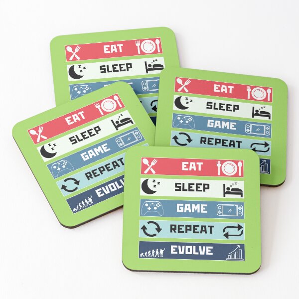 Item preview, Eat, Sleep, Game, Repeat, Evolve designed and sold by RonPaulHappyGamer.