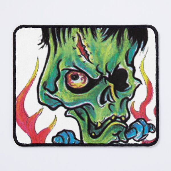 Item preview, Drawing of a green skull. designed and sold by Cockroin.