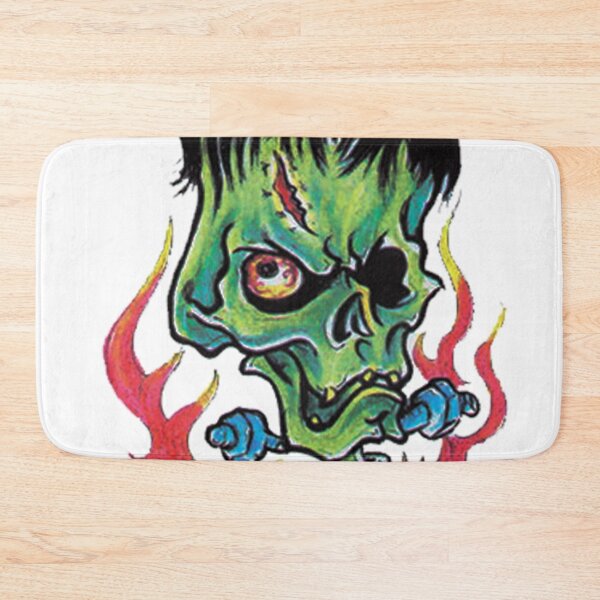 Item preview, Drawing of a green skull. designed and sold by Cockroin.