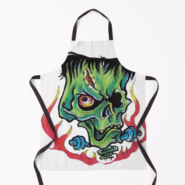 Item preview, Drawing of a green skull. designed and sold by Cockroin.