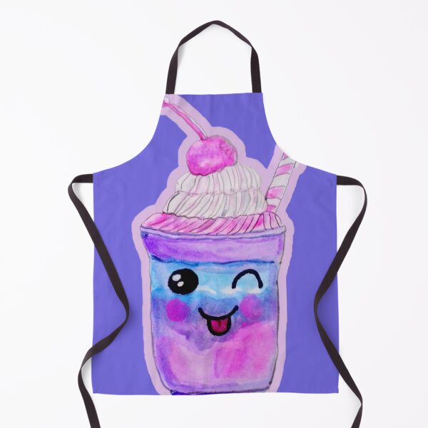 Item preview, Mischievous Ice-cream Milkshake Kawaii watercolor illustration Art  designed and sold by happiartworks .