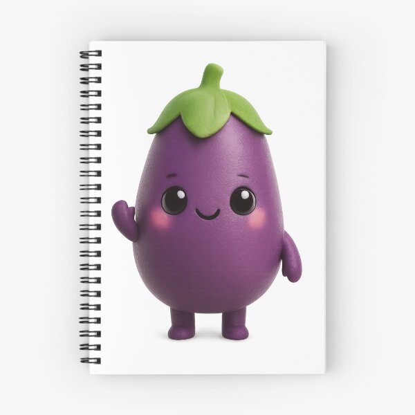 Item preview, Cute Eggplant Character | Kawaii Fun Vegetable Art designed and sold by Moons Studio.