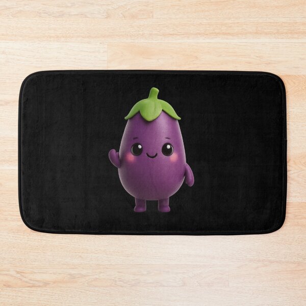 Item preview, Cute Eggplant Character | Kawaii Fun Vegetable Art designed and sold by Moons Studio.