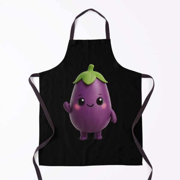 Item preview, Cute Eggplant Character | Kawaii Fun Vegetable Art designed and sold by Moons Studio.