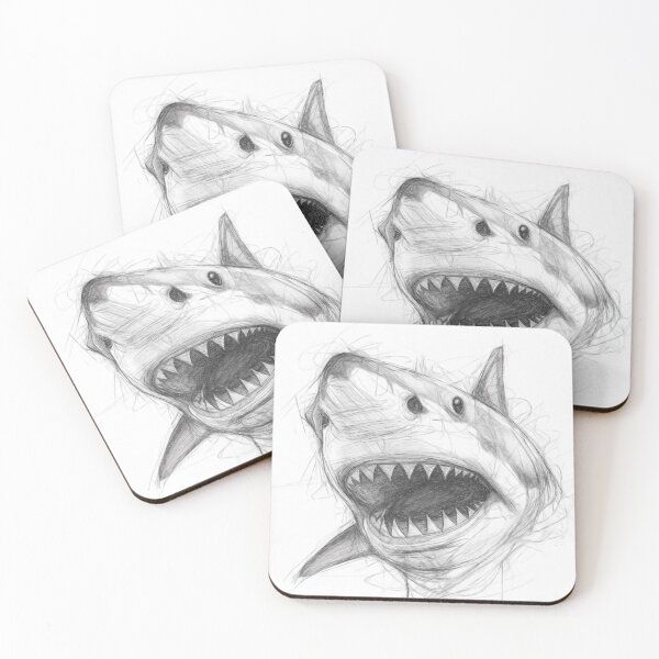 Item preview, Shark Pencil Sketch designed and sold by Leon Woods Pencil Art.
