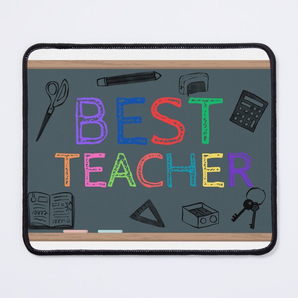 Item preview, Best Teacher chalkboard colorful designed and sold by Designovas.