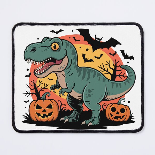 Item preview, Lindo dinosaurio de Halloween: T-Rex con calabazas y murciélagos designed and sold by Colorten.