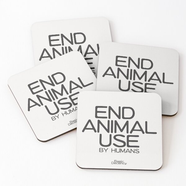 Item preview, END ANIMAL USE Charcoal designed and sold by BasicDecency.