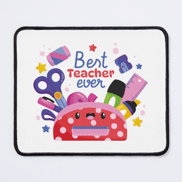 Item preview, Best Teacher Pencil case Kawaii colorful designed and sold by Designovas.