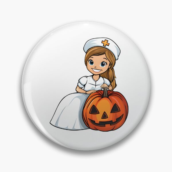 Item preview, Halloween nurse girl cartoon art designed and sold by olenapetol.