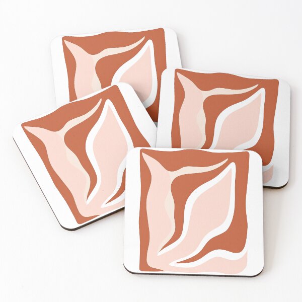 Item preview, Minimalist Abstract Terracotta and Pink Wall Art designed and sold by ArtfulWeave.