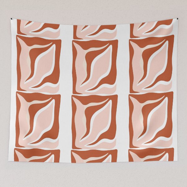Item preview, Minimalist Abstract Terracotta and Pink Wall Art designed and sold by ArtfulWeave.