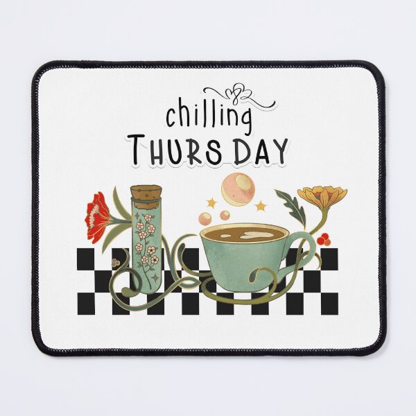 Item preview, Chilling Thursday – Cozy Coffee & Floral Magic designed and sold by Catpuccino.