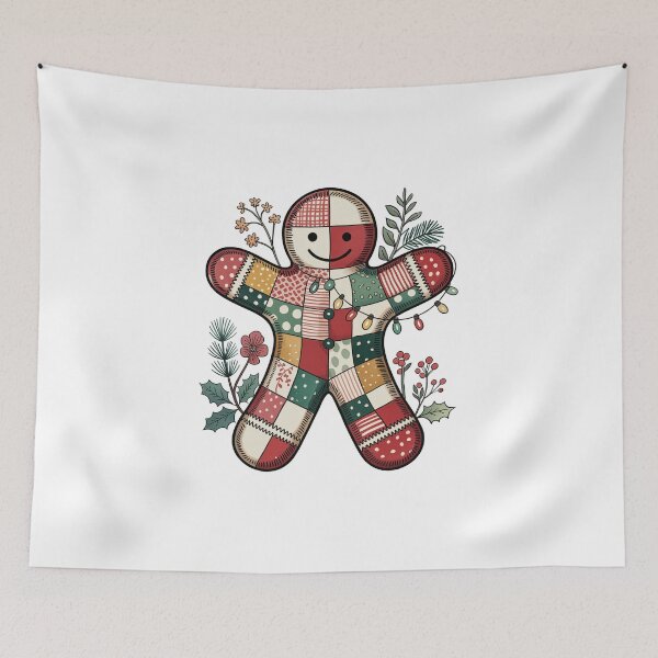 Item preview, Patchwork Christmas Gingerbread designed and sold by jkrphoto.