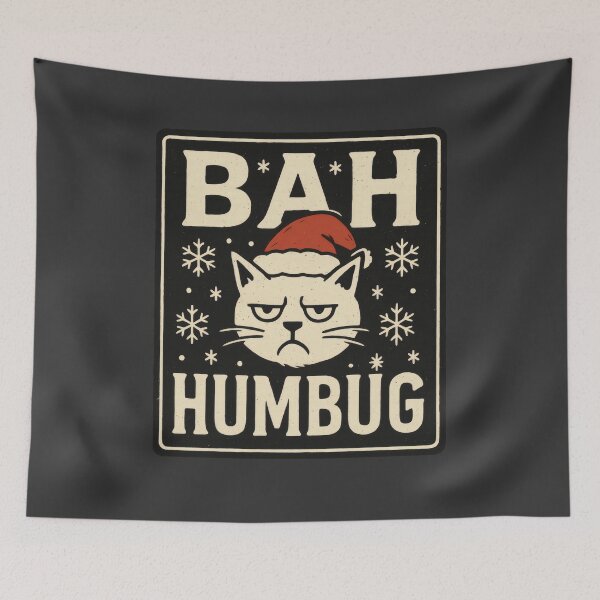 Item preview, Bah Humbug Grumpy Cat – Funny Christmas Design designed and sold by Ombrya.