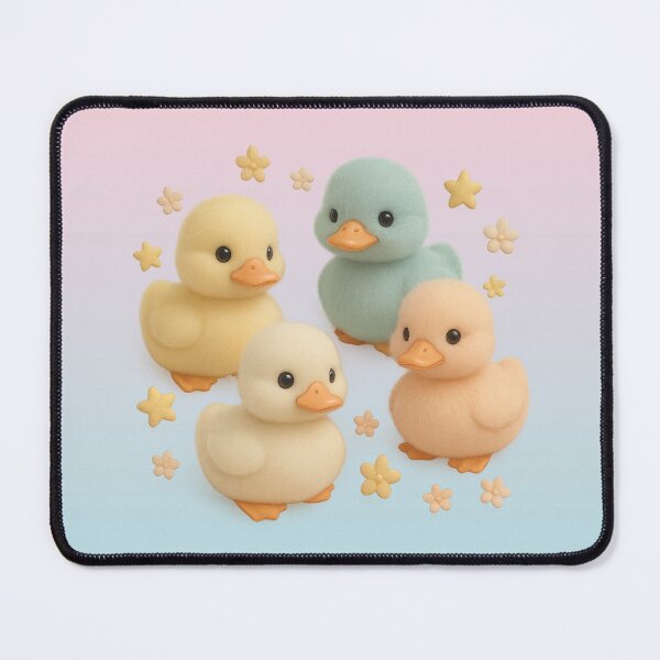 Item preview, Pastel Baby Ducklings – Soft Plush Kawaii Art designed and sold by Bellassi.